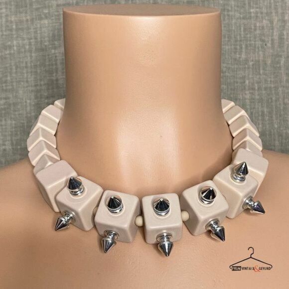 Jewelry - Diana Broussard Spiked Cube Abstract Necklace